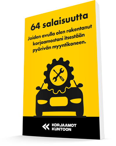 Korjaamot Kuntoon , 64 salaisuutta kansilehti.